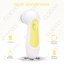 Waterproof Facial Cleansing Spin Brush Set 3 Exfoliating Brush Heads, Yellow Thumbnail 3