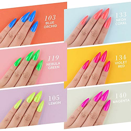 Gellen Gel Nail Polish Kit, Neons 5