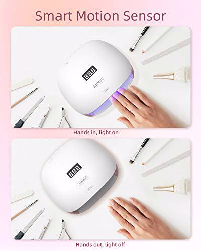 SUNUV UV Led Nail Lamp for Gel Polishes, Pink 4