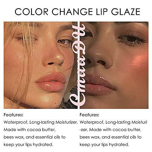 BINGBRUSH 2 Pcs Color Changing Lip Gloss Lip Oil Tinted 5