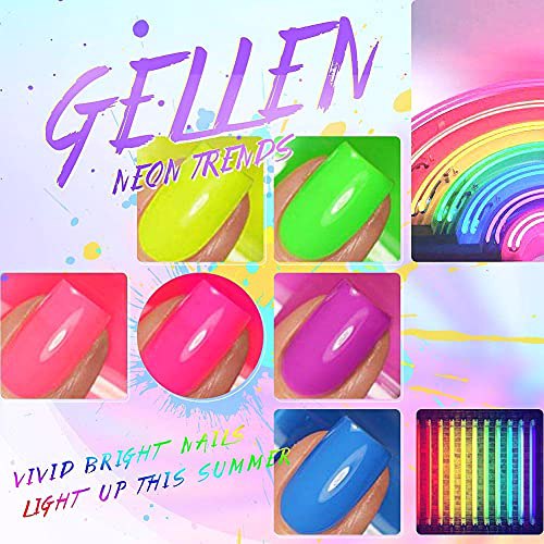 Gellen Gel Nail Polish Kit, Neons 4