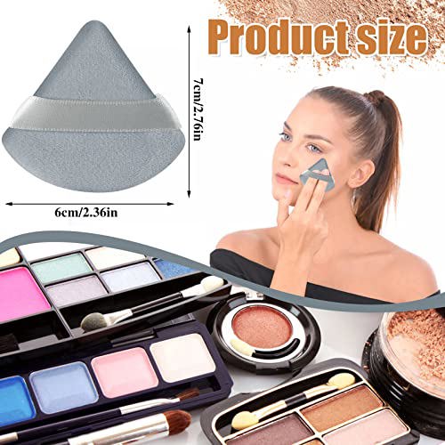 Pimoys 6 Pieces Powder Puff Face Soft Triangle Makeup Gray and Black 7
