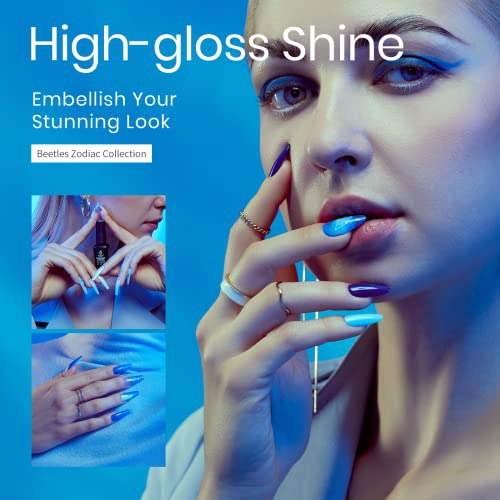 Beetles Zodiac Collection Gel Nail Polish Kit, Aquarius 6