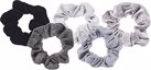Kitsch Velvet Scrunchies, Black/Gray Thumbnail 4