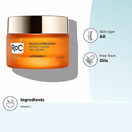 RoC Multi Correxion Revive Glow Vitamin C Face Moisturizer Anti-Aging Gel Cream 9