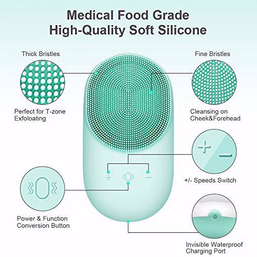 MOULEI 3 in 1 Sonic Facial Cleansing Brush 6