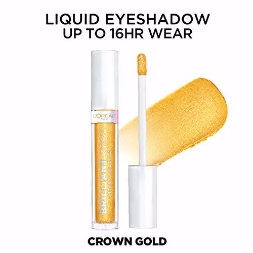 L'Oreal Paris Makeup Brilliant Eyes Shimmer Liquid Eye Shadow Crown Gold 10
