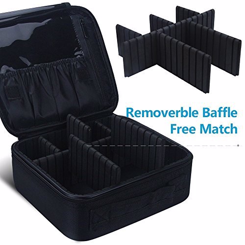 Relavel Travel Makeup Train Case Makeup Cosmetic Case Organizer 3