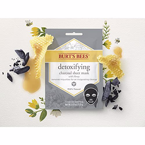 Burt's Bees Charcoal Facial Sheet Mask, Detoxifying Charcoal (6 Count) 3