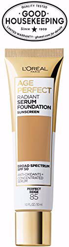 L'Oreal Paris Age Perfect Radiant Serum Foundation with SPF 50, Perfect Beige 9