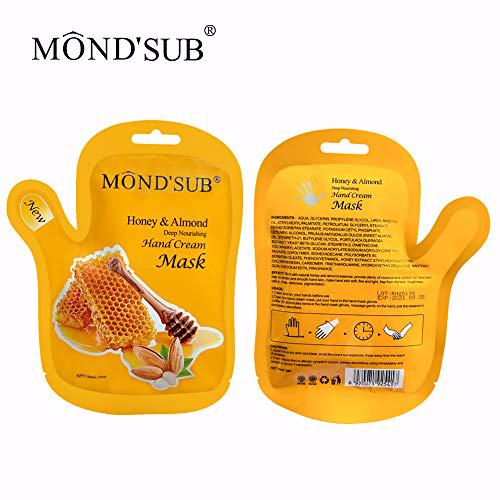 MOND'SUB 5 Pairs Anti-Aging Hand Cream Mask, Honey and Almond 9