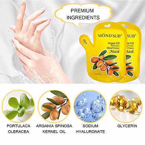 MOND'SUB 5 Pair Argan Oil Hand Mask 2