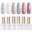 GAOY Glitter Inspire Gel Nail Polish Set of 6 Colors Thumbnail 1