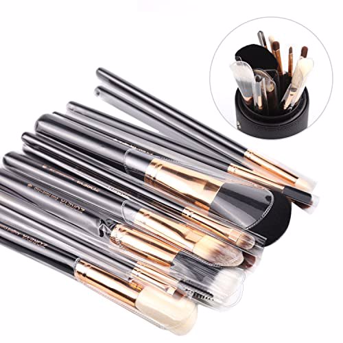 Zoreya Premium Travel makeup brushes set, A-Black 6