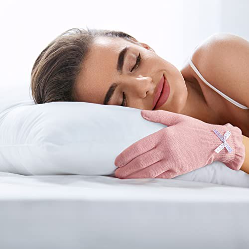 EvridWear 6 Pack Beauty Cotton Gloves, XS Light Weight Pink Color 4