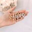 Gorais Bride Wedding Hair Vine Gold Pearl Bridal Headpieces, C Gold Thumbnail 4