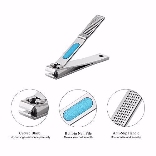 HAWATOUR Nail Clippers Set - Stainless Steel 3