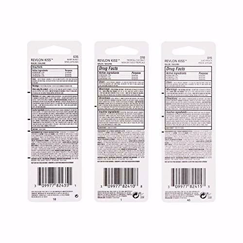 Revlon Kiss Balm Variety Juicy Peach, Berry Burst & Coconut 3