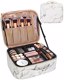 Relavel Travel Makeup Train Case Cosmetic Organizer with Adjustable Dividers Thumbnail 2