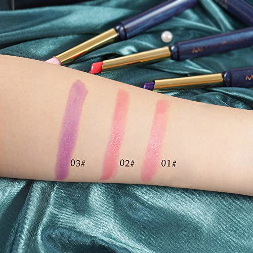 BINGBRUSH 3Pcs Jelly Color Changing Lipstick, Pink Red Blue 5