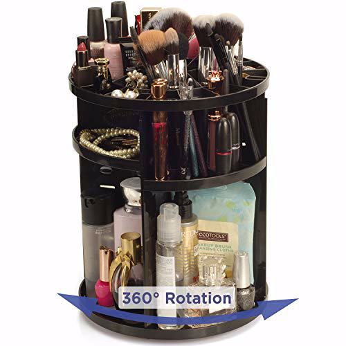 MobileVision Organizer Rotating Tabletop Cosmetic Black 1