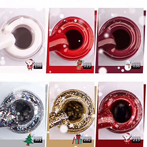 Gellen Gel Nail Polish Kit, Candy Cane 2