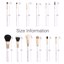 Zoreya Travel Makeup Brush Set, White Thumbnail 9