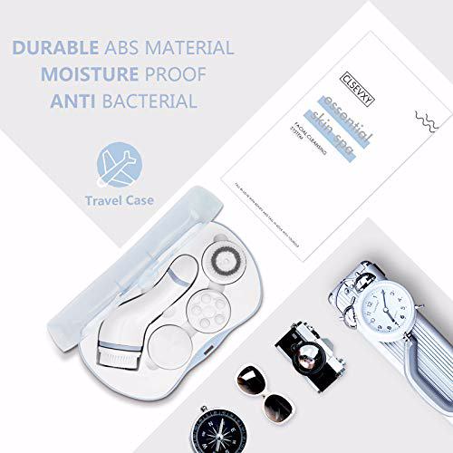 CLSEVXY Water Resistant Facial Cleansing Spin Brush Set 7