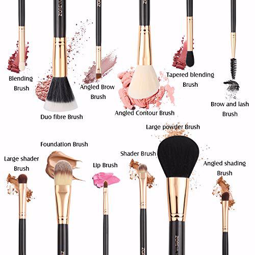 Zoreya Premium Travel makeup brushes set, A-Black 2