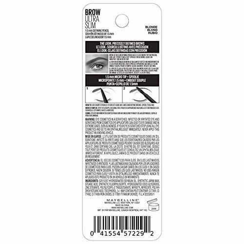 Maybelline New York Brow Ultra Slim Defining Eyebrow Makeup Mechanical 250 BLONDE 10