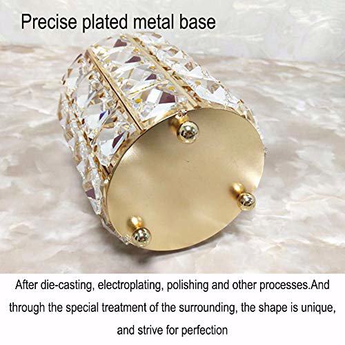 AKOAK 1 pack Crystal Makeup Brush Holder Office Supplies Silver 8