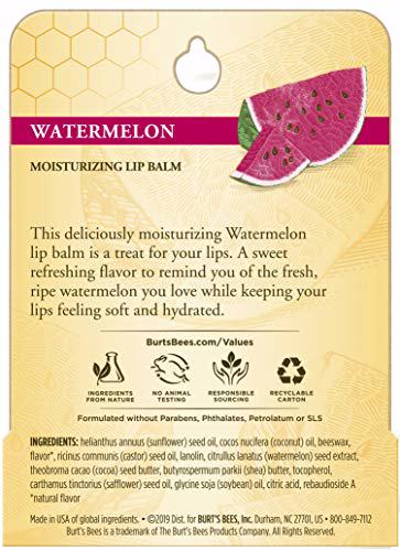 Burt's Bees 100% Natural Origin Moisturizing Lip Balm Watermelon 2