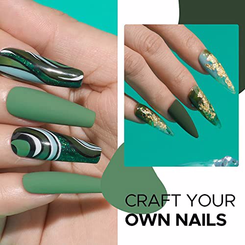 MEFA Gel Nail Polish Set Green, L-Midnight Myth 2