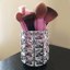 LUGUNU Makeup Brush Holder Organizer Golden Crystal Bling Personalized Gold Comb Brushes Thumbnail 3