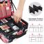MONSTINA Train Cases Professional Travel Bag Cosmetic Cases Organizer Flower Thumbnail 4