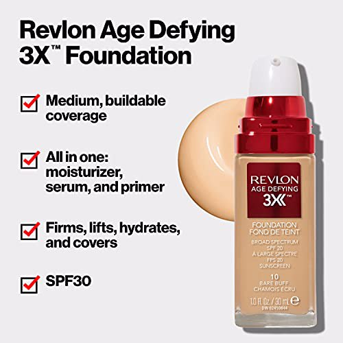 Revlon Age Defying 3X Makeup Foundation 070 Early Tan 2