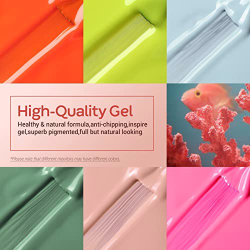 Modelones Gel Nail Polish Set, A1 Song For Coral 4