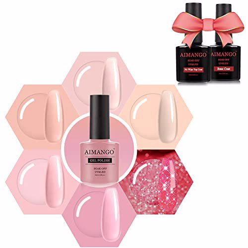AIMANGO Valentine's Day Reflective Glitter Gel Nail Polish Kit 2