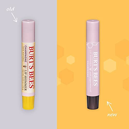 Burt's Bees Lip Balm Stocking Stuffer Moisturizing Lip Shimmer Champagne 4 Pack 3