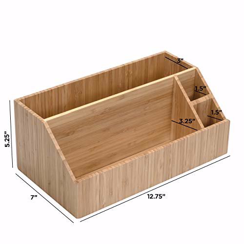 MobileVision Bamboo Make Up Organizer & Cosmetic Holder 2