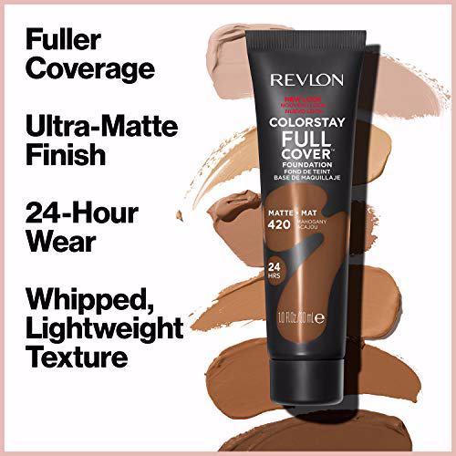 Revlon ColorStay Full Cover Longwear Matte Foundation Mahogany 420 2