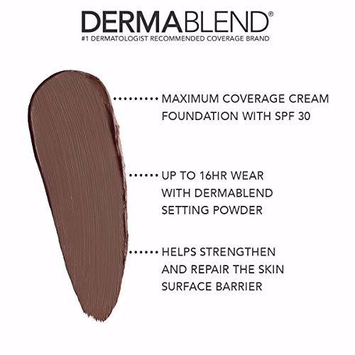 Dermablend Cover Creme High Coverage Foundation with SPF 30, 90N Deep Brown 3