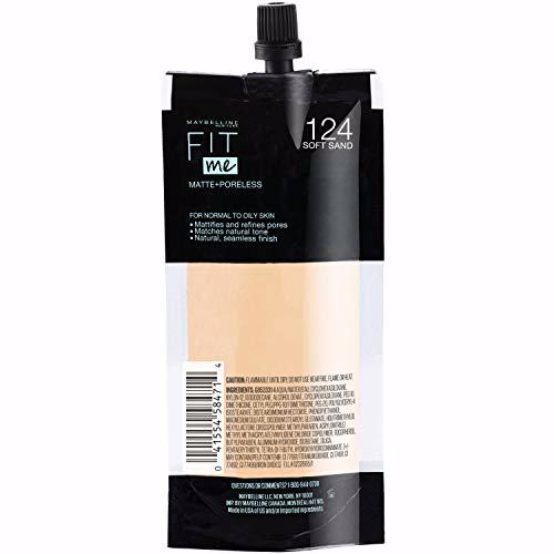 Maybelline New York Fit Me Matte + Poreless Liquid Foundation 124 Soft Sand 13