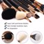 Zoreya Premium Travel makeup brushes set, A-Black Thumbnail 4