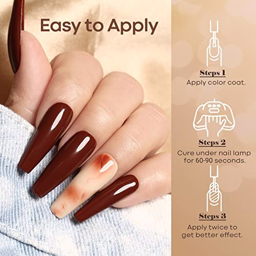 Modelones Blue Gel Nail Polish Set 6 Colors Blue Pink 5