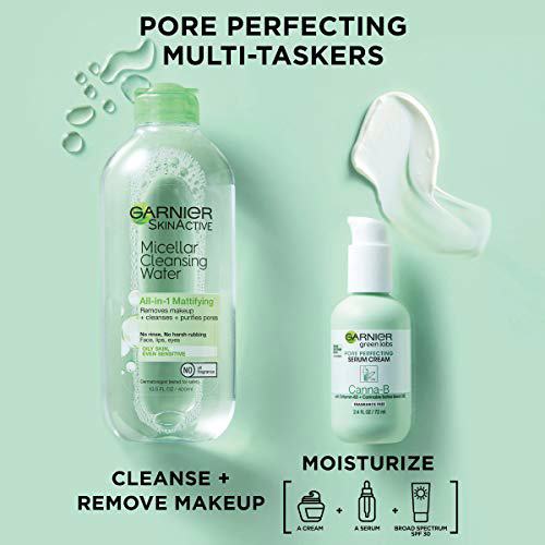 Garnier SkinActive Green Labs Canna-B Pore Perfecting Serum Cream Moisturizer 10