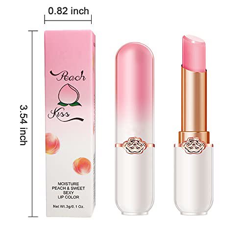 BINGBRUSH 2 Pcs Peach Color Changing Lipstick Queen 6