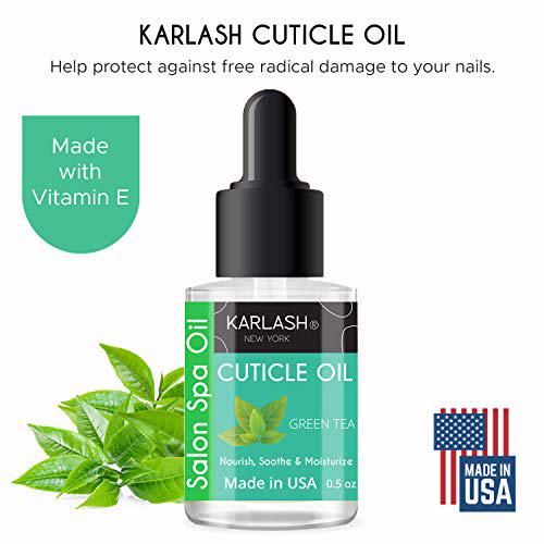 Karlash Salon Spa Premium Brush On Cuticle Oil, Green Tea 2