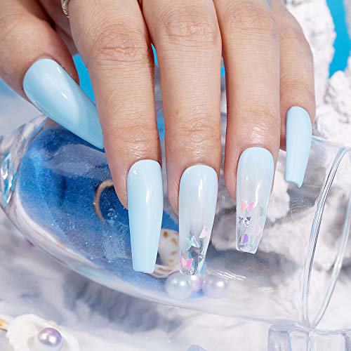 Beetles Blue Purple Gel Nail Polish Set 6 Pcs Aquamarine Mermaid Gel Polish Set 2