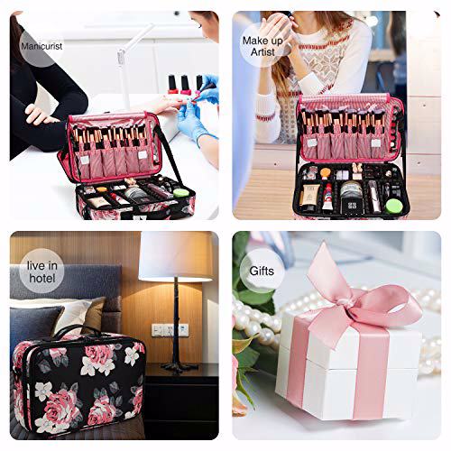 MONSTINA Travel Makeup Bag,Portable Cosmetic Train Case 9